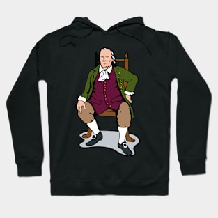 Benjamin Franklin Sitting Retro Hoodie